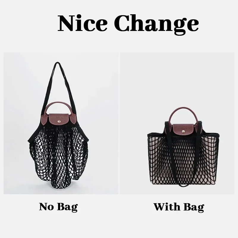 Suitable for Longchamp Filet Bag Inner Lining Longchamp Shopping Mesh Bag Large Inner Lining Middle Bag