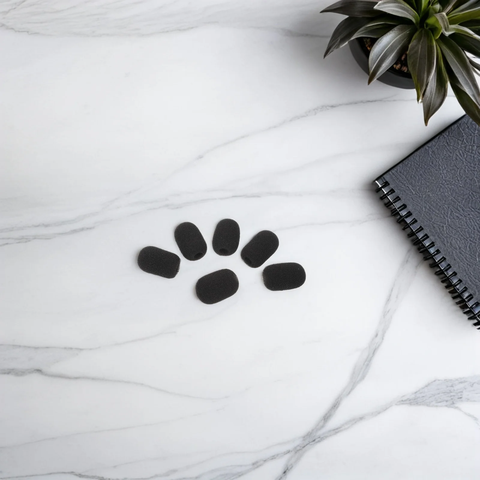 

60Pcs Microphone Windproof Sponge Covers High Density Mini Foam Mic Caps Noise Reduction Protective Soft Headset Mic Windscreen