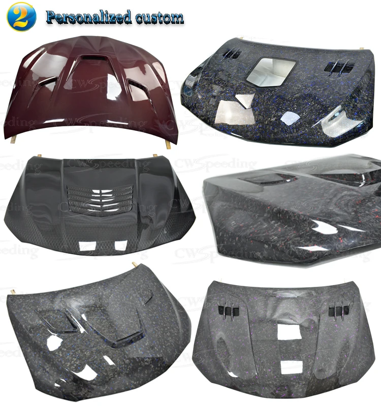 Simplified Version STYLE CARBON FIBER ENGINE HOOD BONNET for  3 SERIES E46 2D 4D BODY KIT view 4