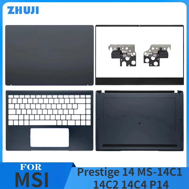 NEW For MSI Prestige 14 MS-14C1 MS-14C2 MS-14C4 P14 Laptop Top Case LCD Back Cover/Front Bezel/Palmrest/Bottom Case/Hinges