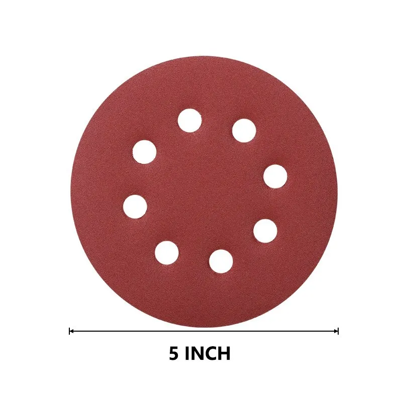 CMCP 5 Inch 125mm 8 Hole 40-3000 Grit Round Shape Sanding Discs Buffing Sheet Sandpaper 8 Hole Sander Polishing Pad