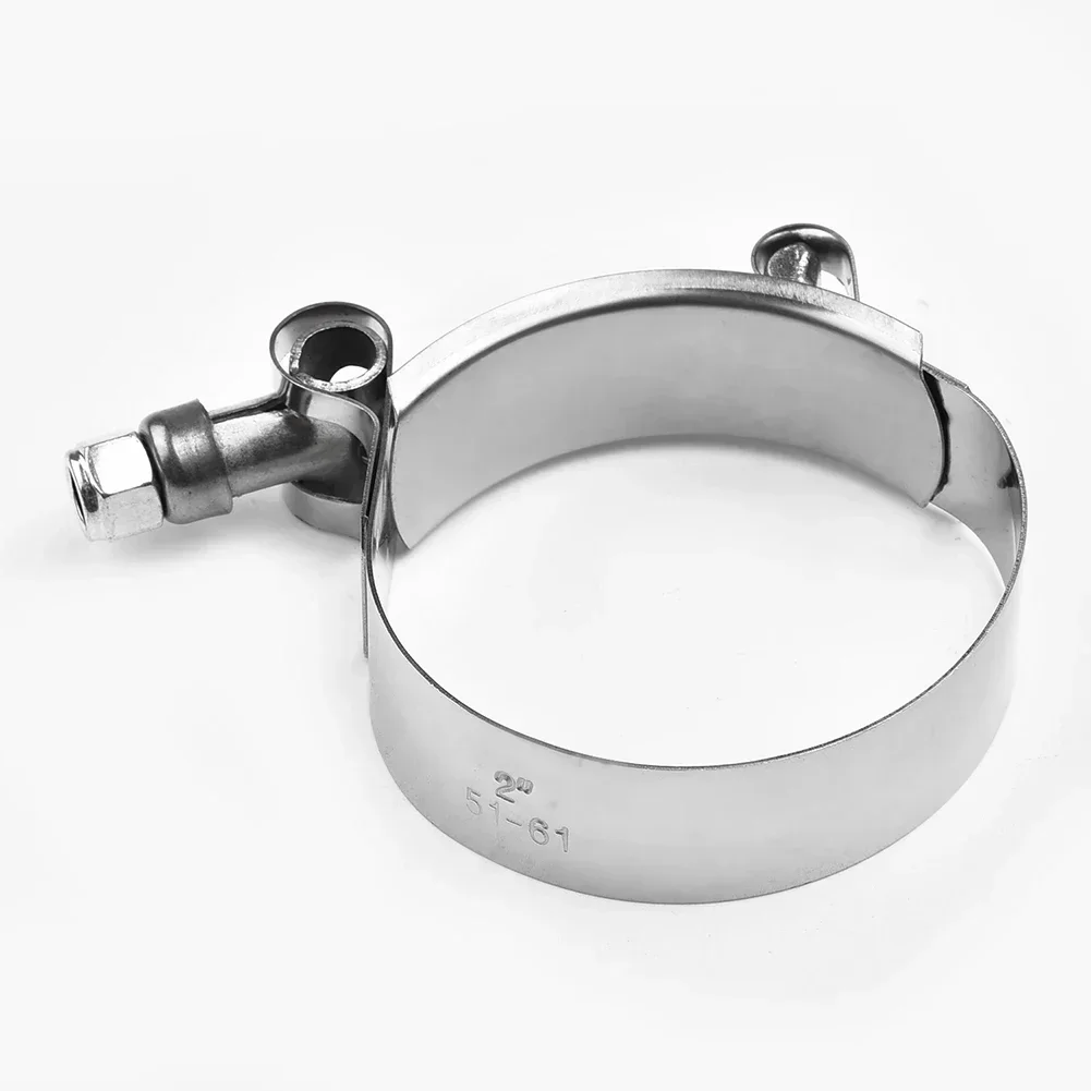 1PCS 2 Inches 51mm-61mm Motorcycle Universal Stainless Steel Exhaust Pipe Clamp Motorcycle Accessories