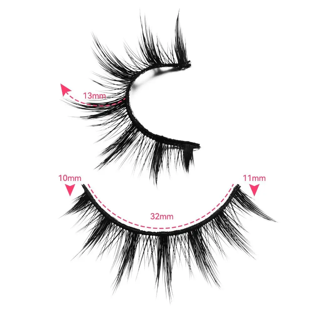 Confezione da 7 paia di ciglia finte cosplay giapponesi visone finto maniche spesse ciglia anime ciglia drammatiche per bambole per donne ragazze