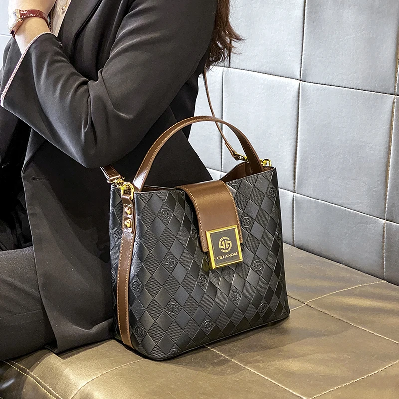 Galan Dai 2025, neue Damentasche aus Rindsleder, Beuteltasche, modisch und einfach für Match, Umhängetasche, lässig und einfach für Match Wo