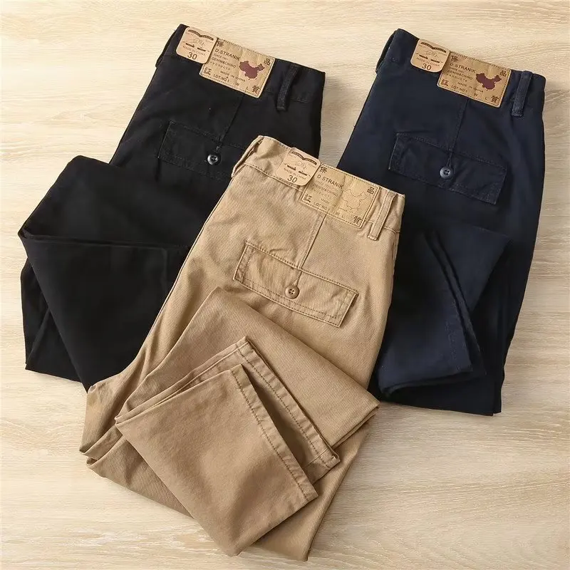 

Мужские рабочие брюки прямого кроя из хлопка с защитой от ожогов для ремонта, сварки, молодежного стиля и отдыха