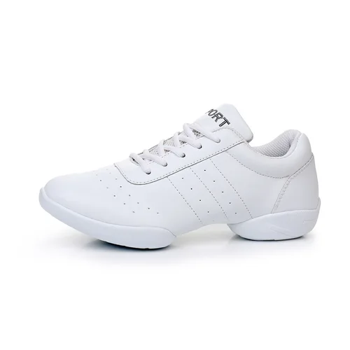 Imagen 2 del producto Zapatillas de baile aeróbico para atletismo, zapatillas deportivas blancas, Motion Cheer Fuck, entrenamiento para mujer, carrera, suela blanda, zapatillas deportivas de tenis para baile