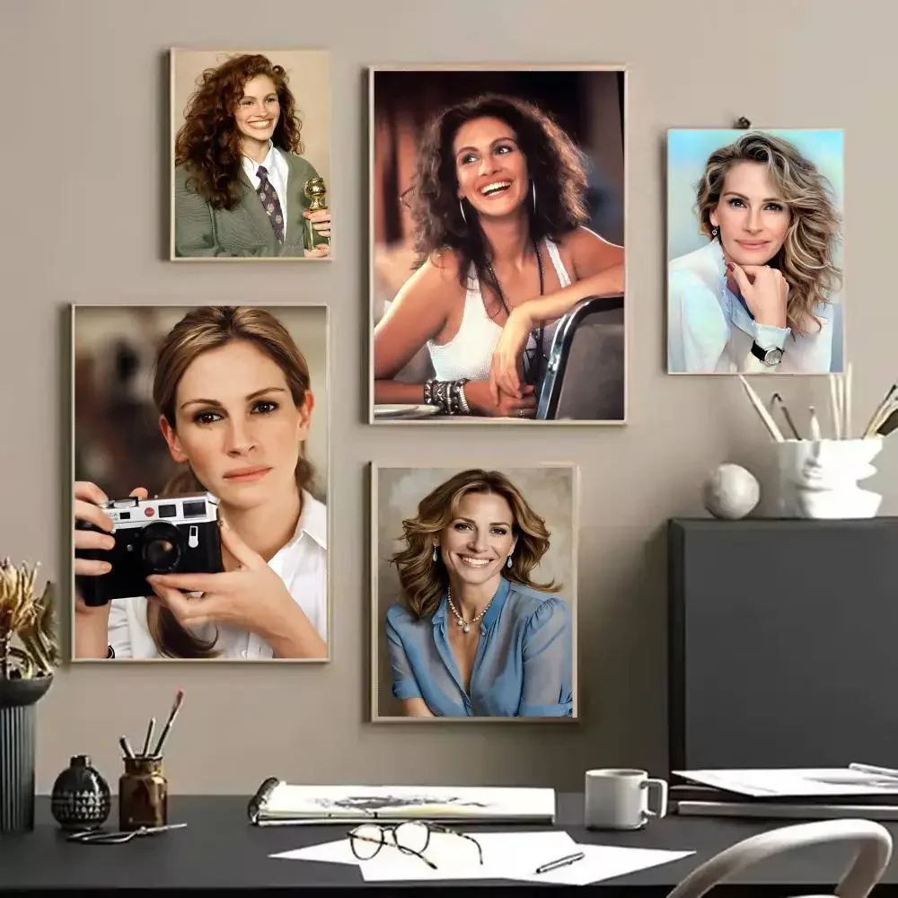 ملصقات ملصق J-Julia R-Roberts عالية الدقة مقاومة للماء لوحة فنية جدارية لغرفة النوم وغرفة المعيشة وديكور المنزل هدية تزيين