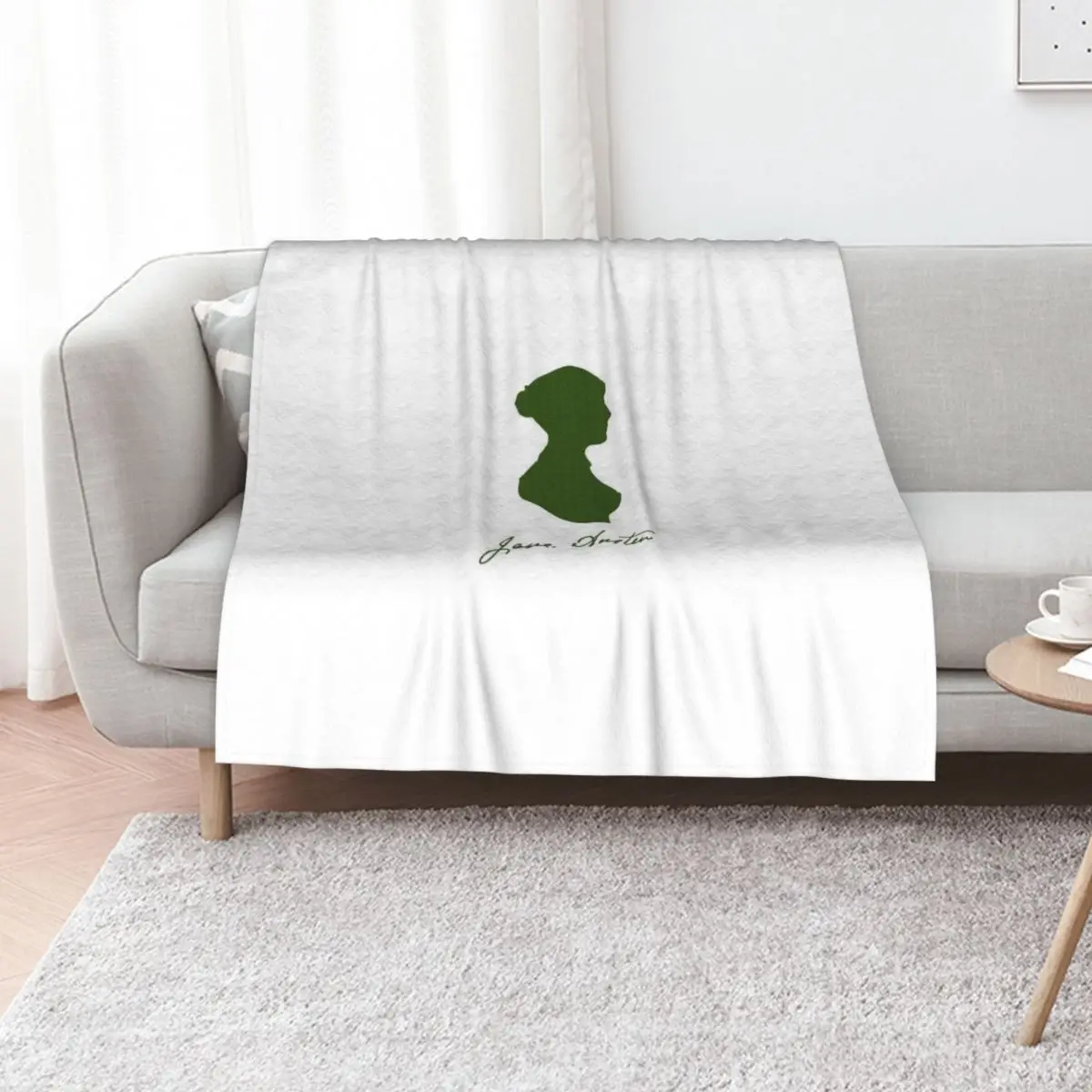 Silhouette Jane Austen grass Throw Blanket Luxury Throw blankets ands Sofa Quilt funny gift Summer Quilt Blankets
