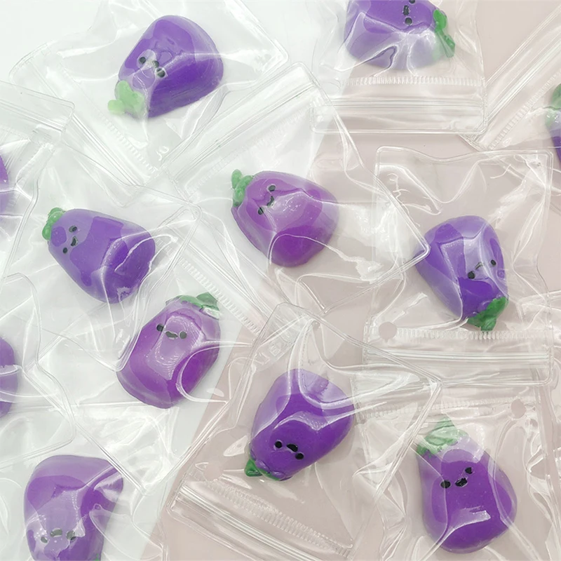 One Small Eggplant Fidget Toy, Squishy and Easily Squeezable for Stress Relief, Ideal for Kids and Adults