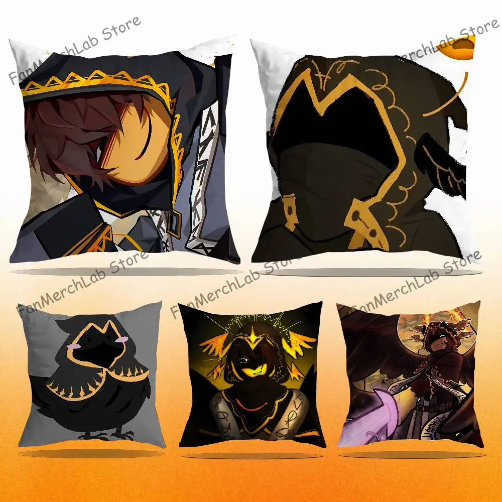 

F-ForsakenS T-Taph Anime Pillow Case Anti-dustmite Pillowcase Invisible zipper silky short plush Sofa cushion cover