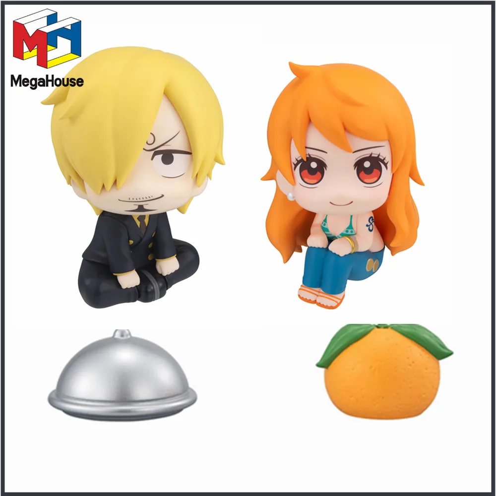 In Stock Original Anime Figure Megahouse One Piece Nami Sanji Look Up Toys PVC Action Figure Model Doll Figurine With Bonus