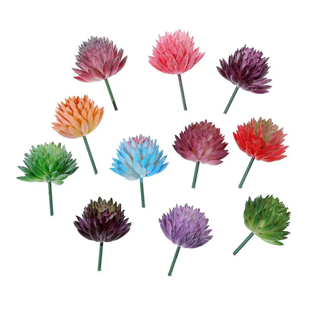 

2pcs DIY Artificial Succulent Plants Mini Realistic Fake Succulent Flocking Plants Cute Handmade Simulated Floral Plants Office