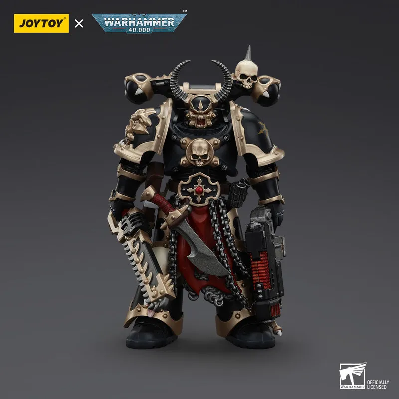 JOYTOY Warhammer 40k Chaos Space Marines Black Legion Chosen Figurka Akcji z Ruchomymi Elementami Model Wojskowy Prezent Urodzinowy Wyjątkowy