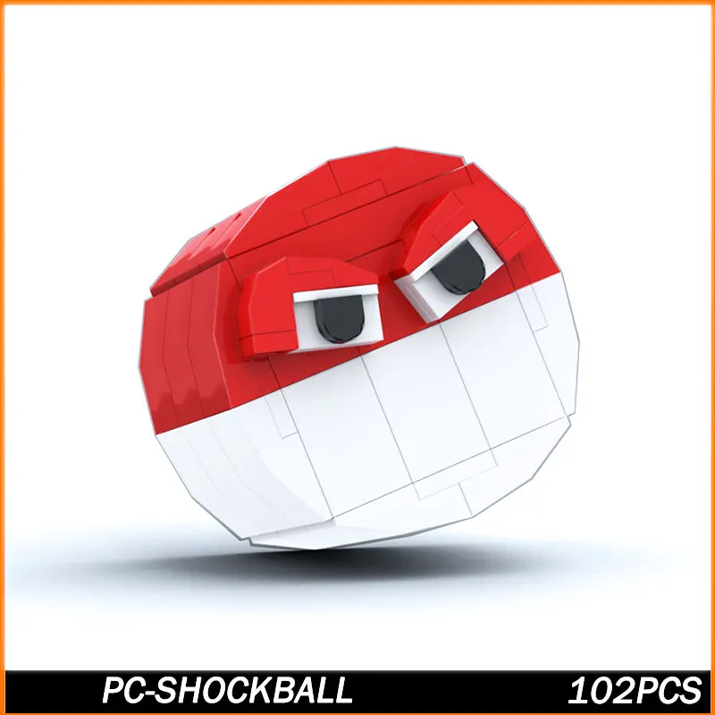 

Серия аниме-фигурок, красные и белые строительные блоки, детские игрушки, мультяшная фигурка, сборные блоки, игрушки для подарков