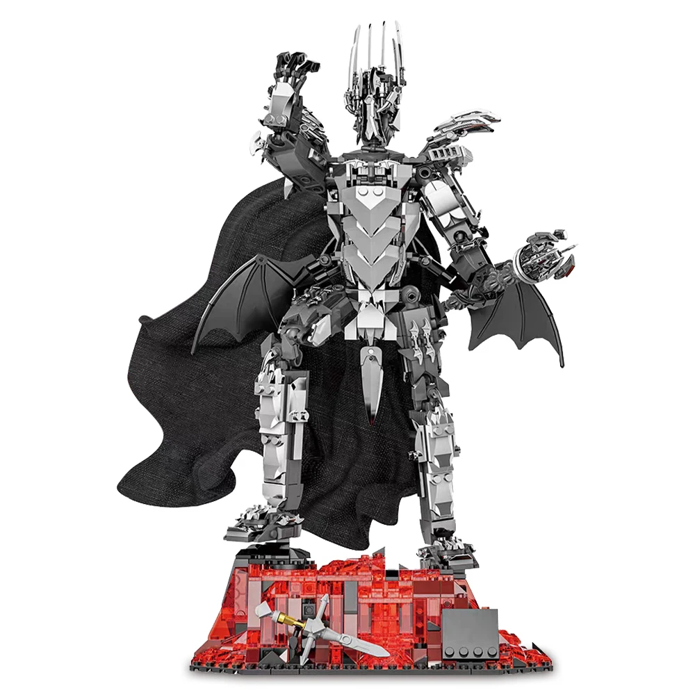 MOC Rings Dark Lord Building Block Set Demon King Sauron Movie Character Action Figures Bricks Toys For Children Boys Gifts