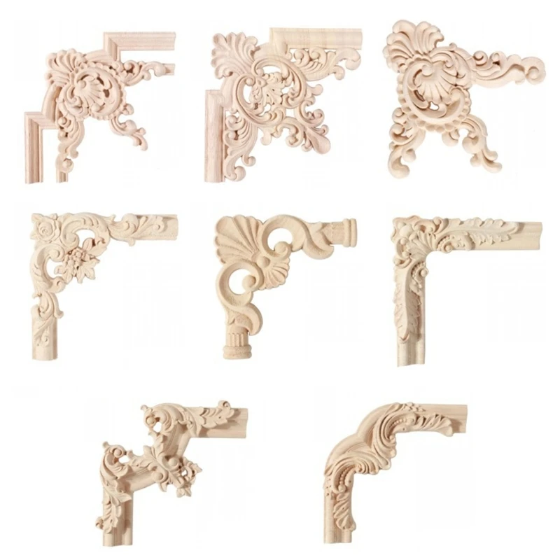 Carving Corner Floral Pattern Wall Ceiling Cabinet Door Ornamental Use Q5WC