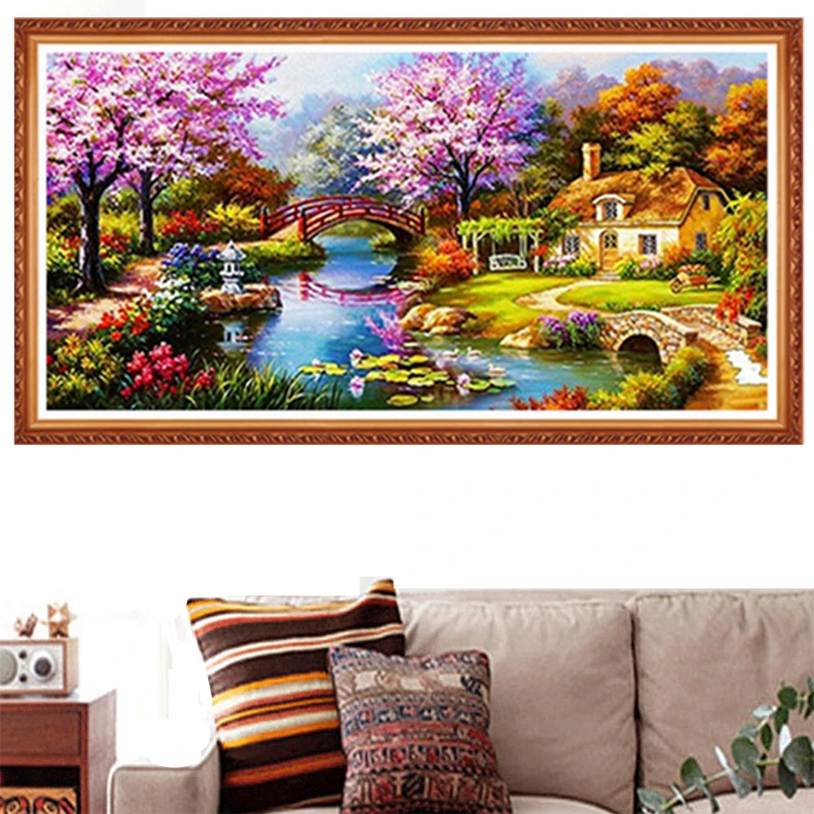 

Large Landscape DIY 5D Diamond Painting Series Full Drill Square Embroidery Mosaic Art Picture of Rhinestones Home Decor Gift