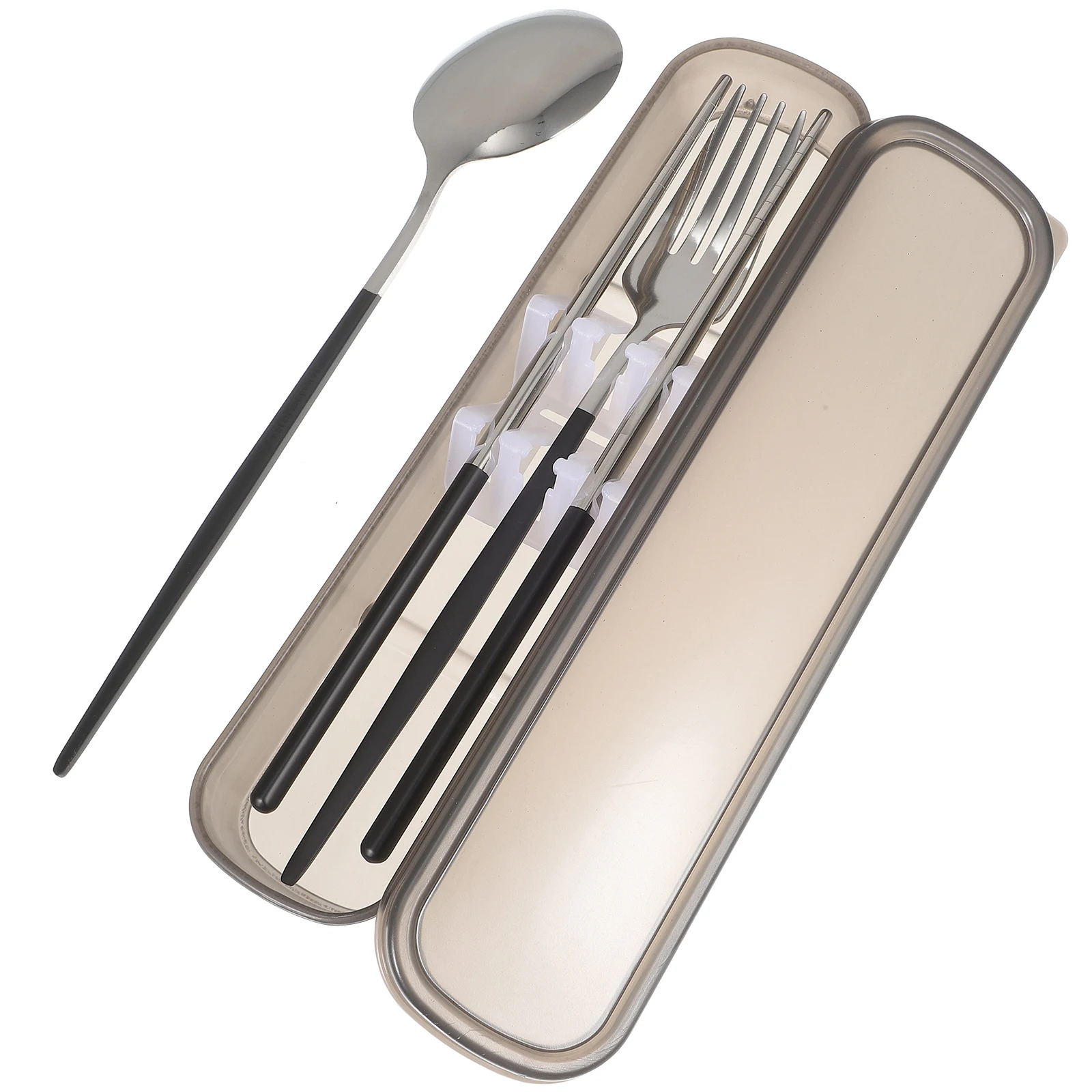 

Stainless Steel Cutlery Set Reusable Metal Tableware Portable Camping Dinnerware Lightweight Outdoor Supplies Multifunctional