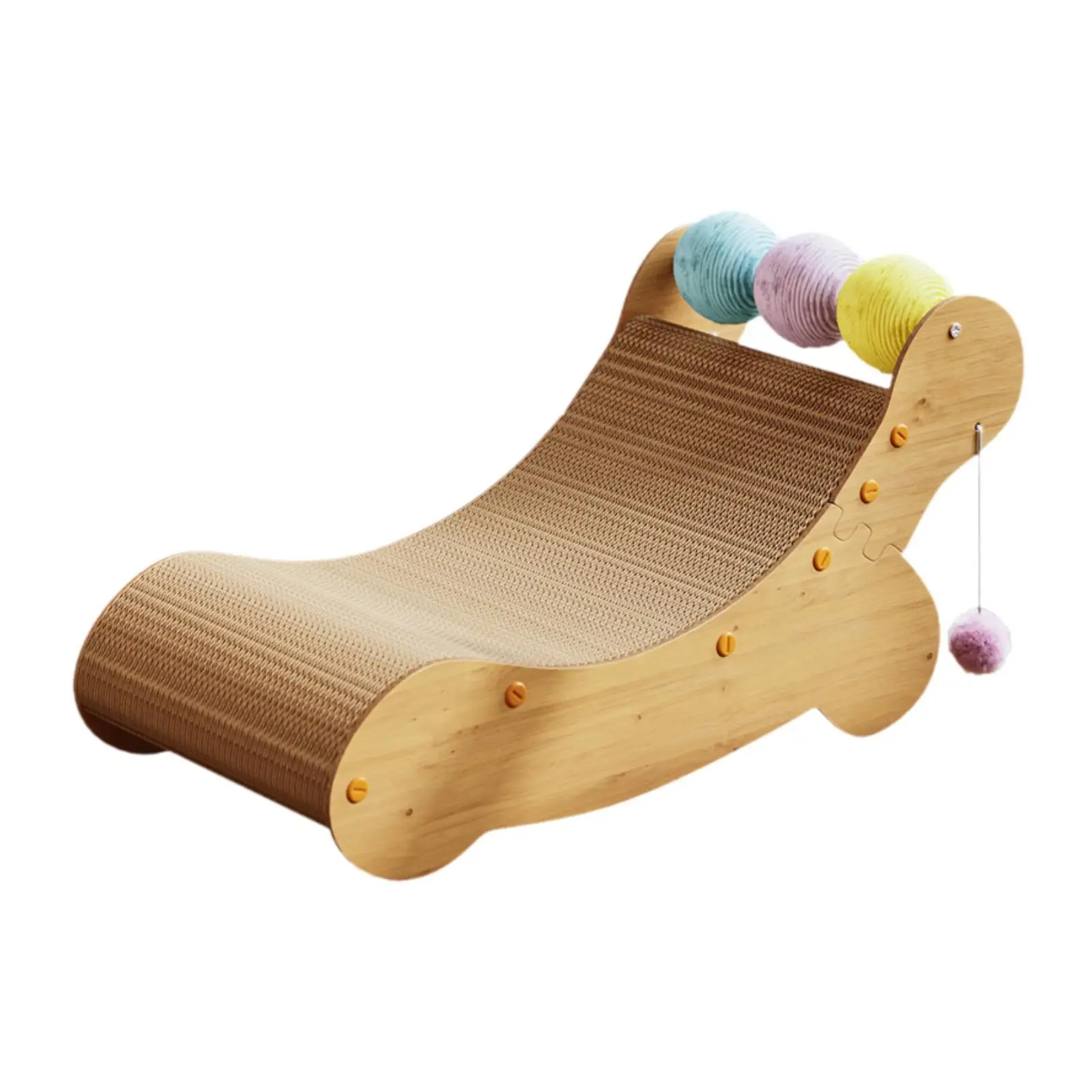 Cat Scratcher Chair Scratching Board for Indoor Cats Fun with Balls,Cardboard Lounge Bed for Kitty,Pet, Cats Kitten