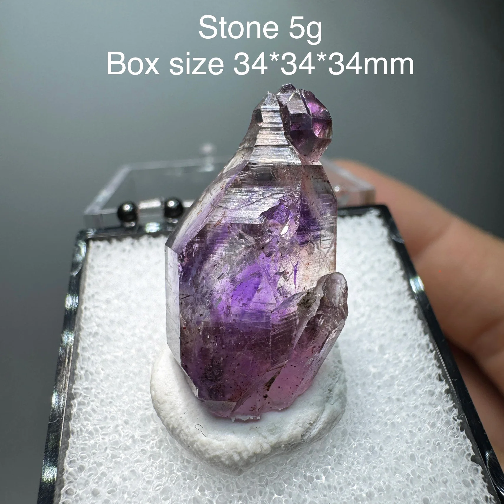 Natural Zimbabwe Raw Stone Amethyst Super Seven Crystal Mineral Quartz Cluster Healing Home Decor Box Size 34X34mm