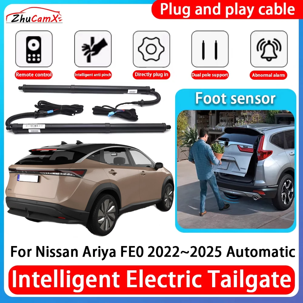 ZhuCamX Car Power Trunk Electric Suction Tailgate Intelligent Tail Gate Lift Strut For Nissan Ariya FE0 2022~2025 Automatic