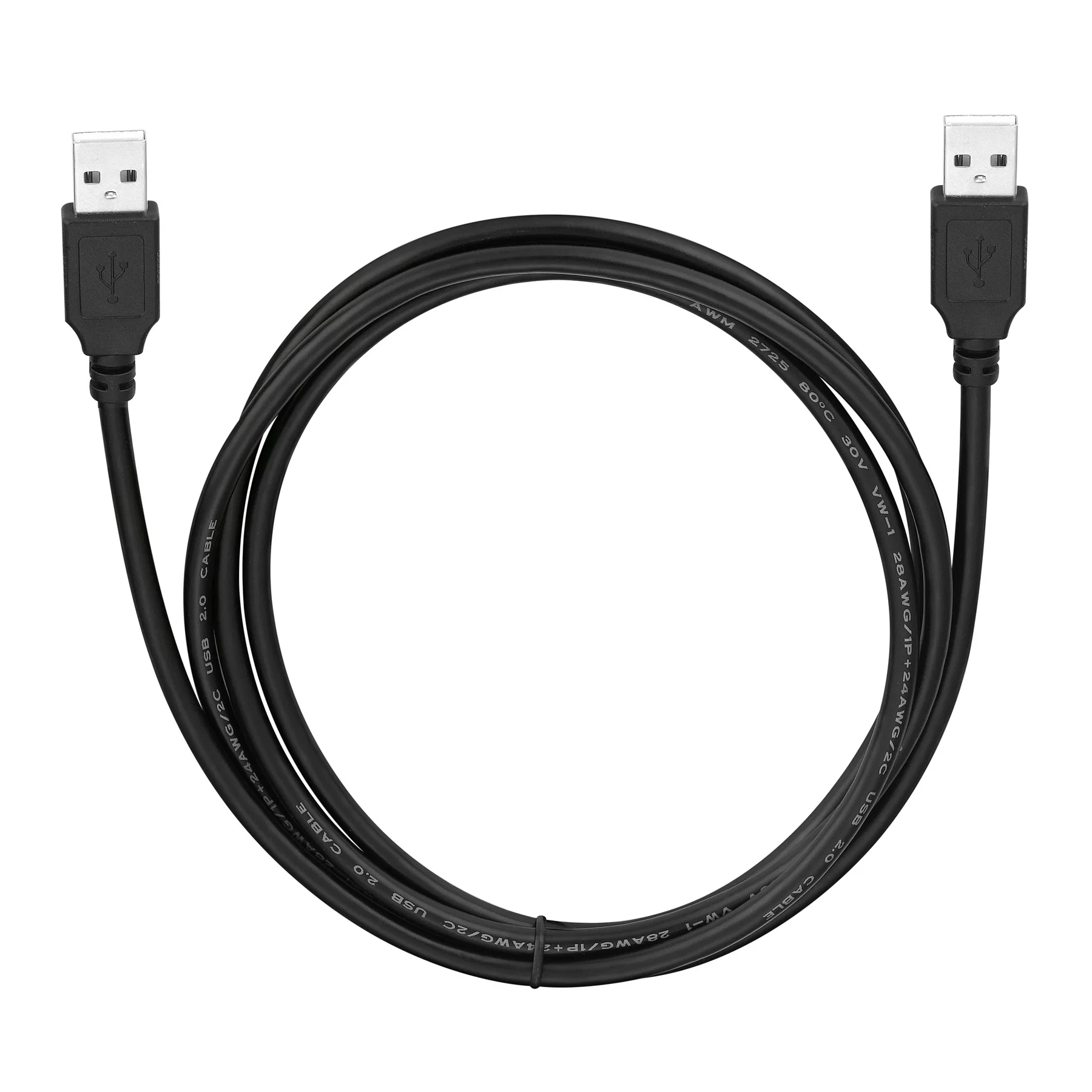 Bochara USB 2.0 Type A Male to Type A Male Cable Foil+Braided(inside) Dual Shielded 30cm 50cm 100cm