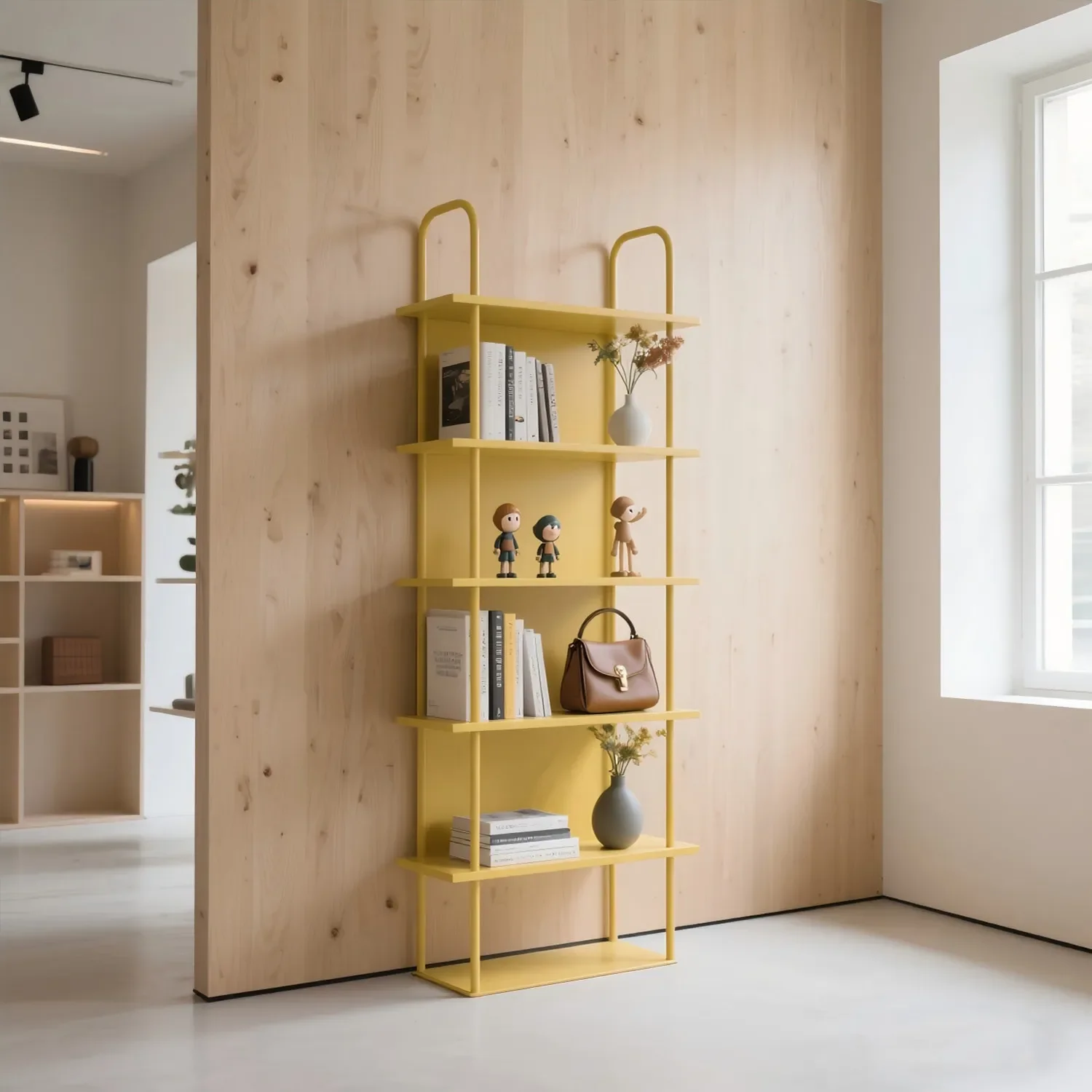 Display rack Floor-to-ceiling bookshelf Shelf Household simple storage rack Integrated wall bookcase Living room multi-layer