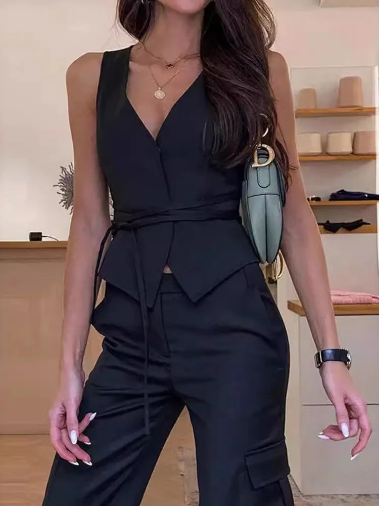 Loose Casual Vest for Women Pure Color Comfortable Breathable Summer Faion Ladies Svel Top Casual Wear