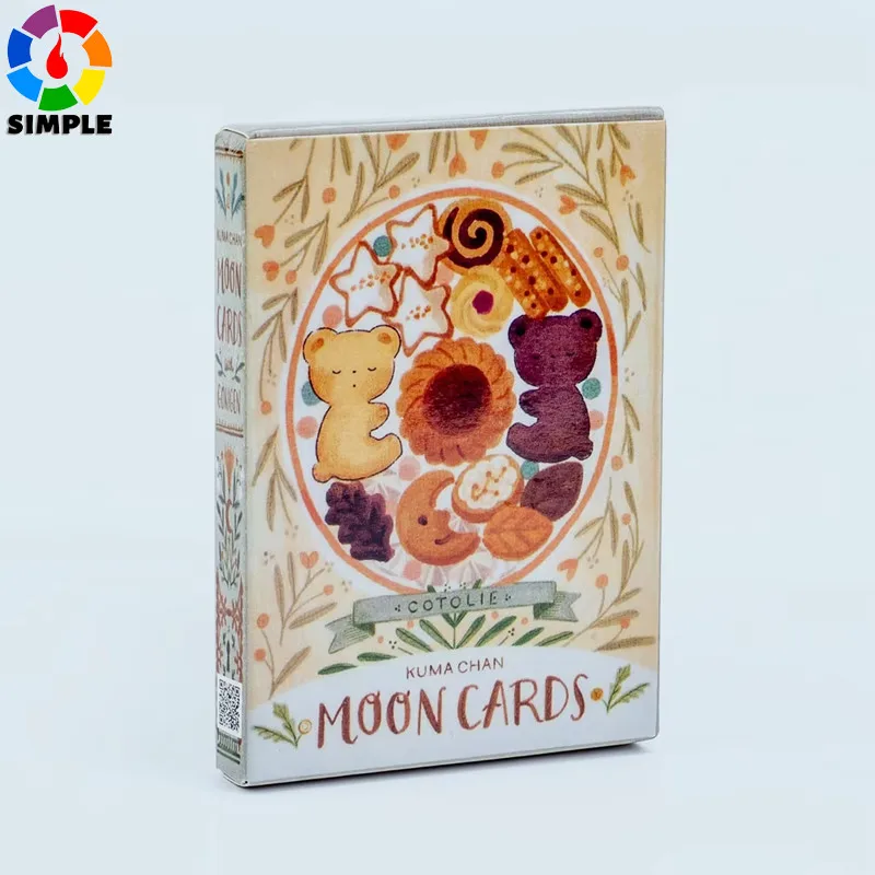 

Cotolie KUMACHAN MOON CARDS 24 Pcs Deck English Version Adorable Bear Oracle Cards
