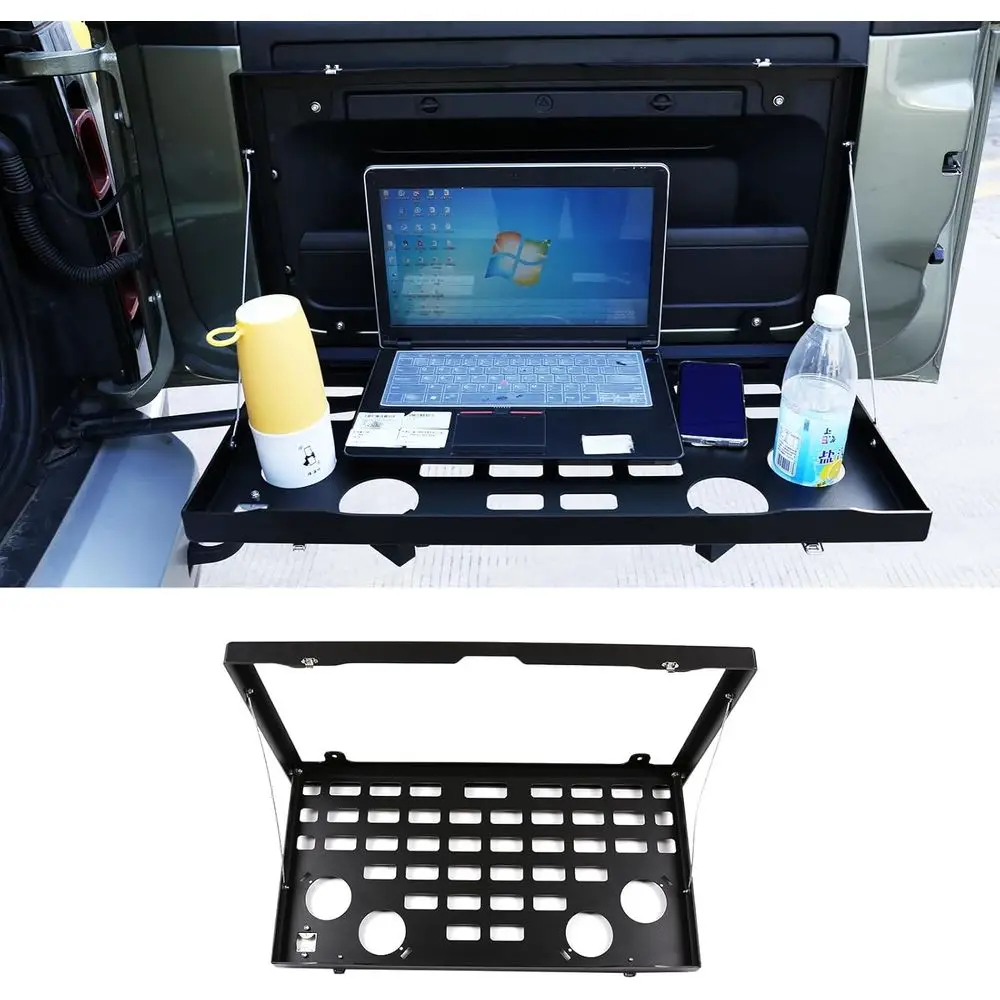 

Taiate Table Rear Door Offroad Camping Desk Storage Rack Shelf Compatible with Land Rover De110 2020-2023, Taiate Table Metal St