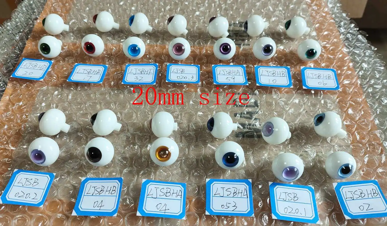 Doll Accessories 20mm aod dod msd yosd sd bjd doll glass eyes eyeball eyesball LJSB