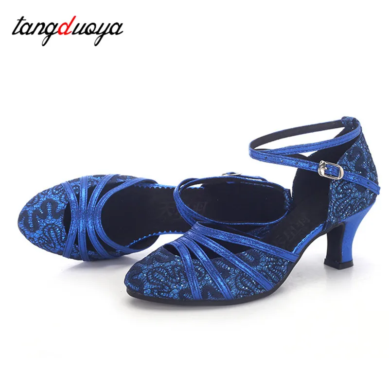 1 par/lote ballroom waltz sapatos de dança profissional mulher latina close toe mordern sapatos de dança