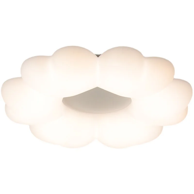 

Bedroom cream ins wind ceiling light Nordic creative bubble flower led
