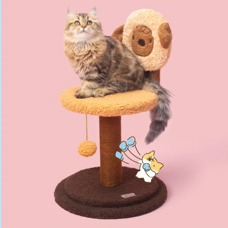 

Rotating cat climbing frame is wear-resistant and cannot drop debris. Cat scratching column claw board toy is scratch-resistant