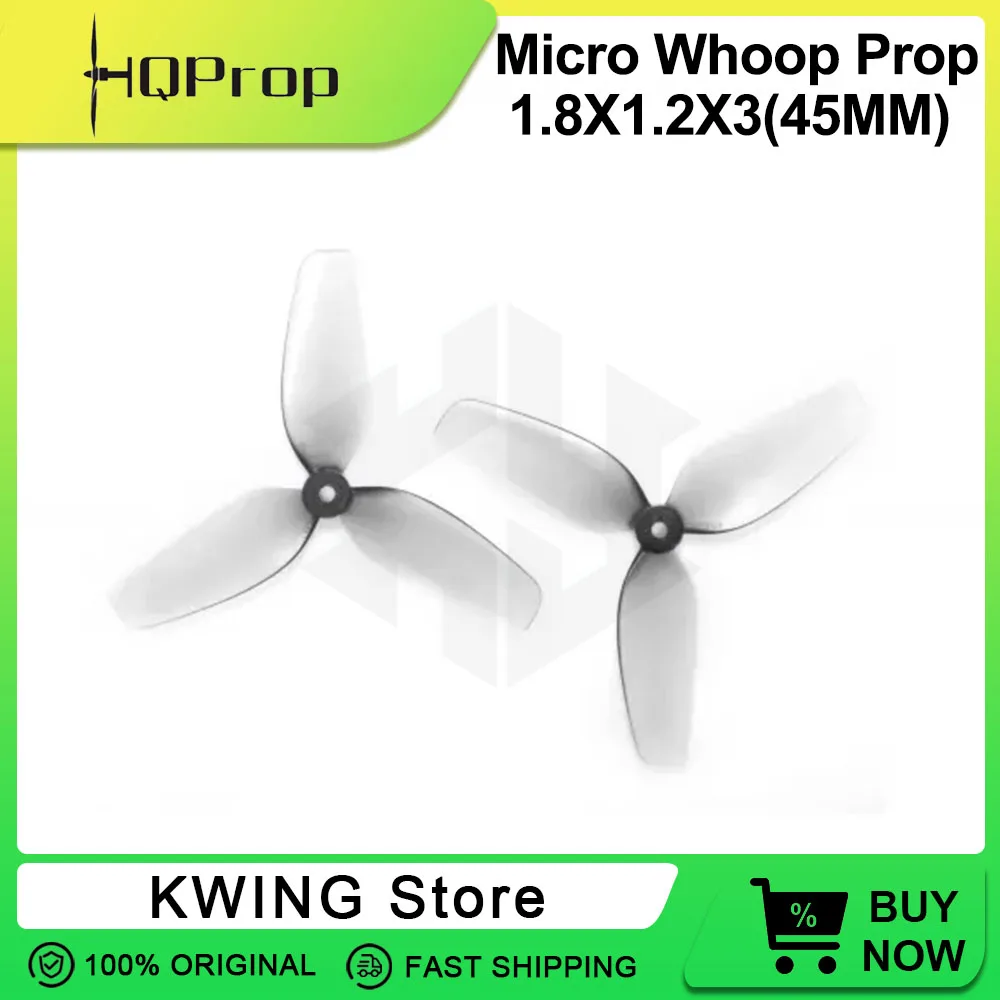 

Пропеллеры HQProp, 10 пар (10CW 10CCW), 1.8x1.2x3 (45 мм), 3-лопастные, с валом 1.5 мм, для микро-дронов FPV и микро-квадрокоптеров