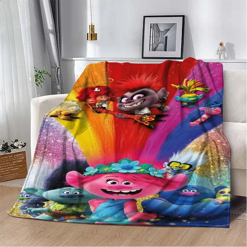 

31 Style Trolls Band Together Cartoon Blanket Warm Soft Fluffy Throw Kids Adult Sofa Bed Break Blankets Cover Travel Throw Gifts