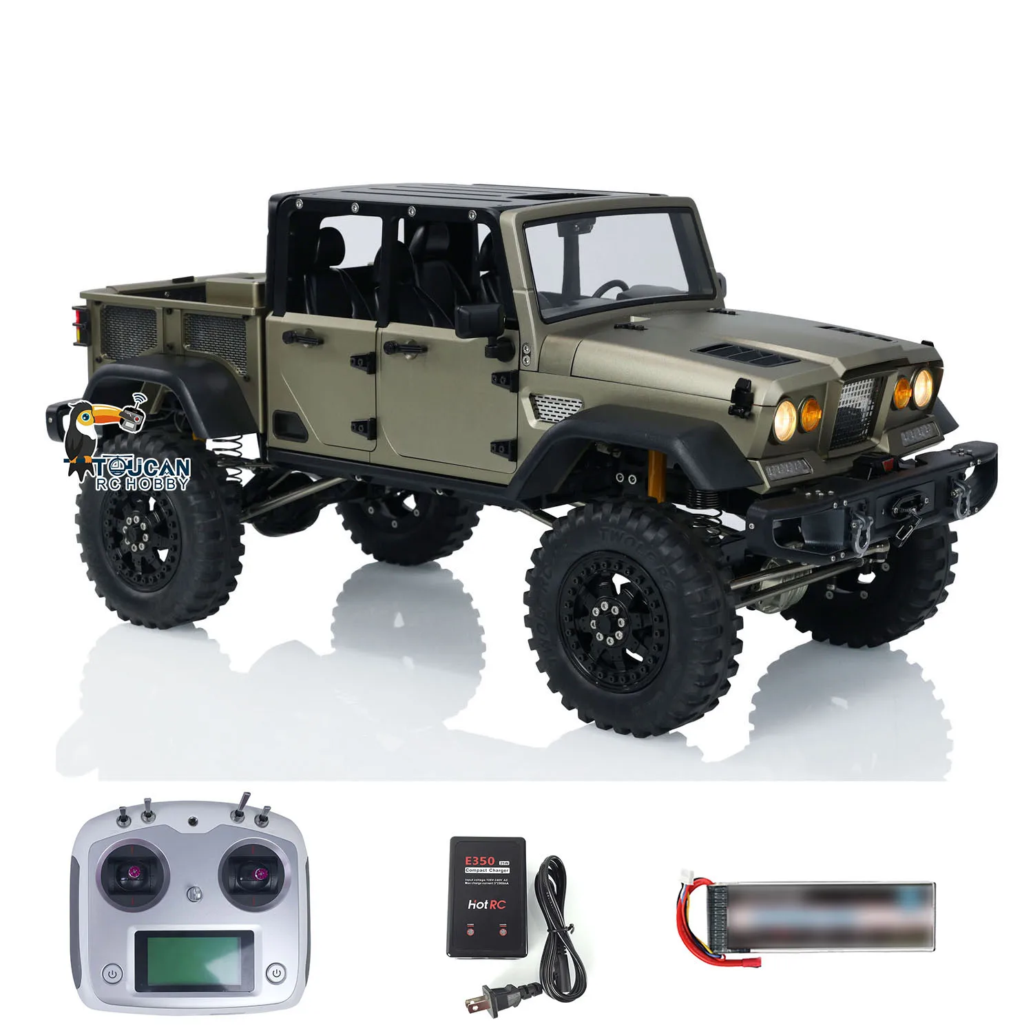 1/10 RTR TWOLF TW-715 RC Off-road Cars Metal Crawler TOUCAN Assembled Climb Truck Sounds Lights Smoke Ready to Run Toys Model