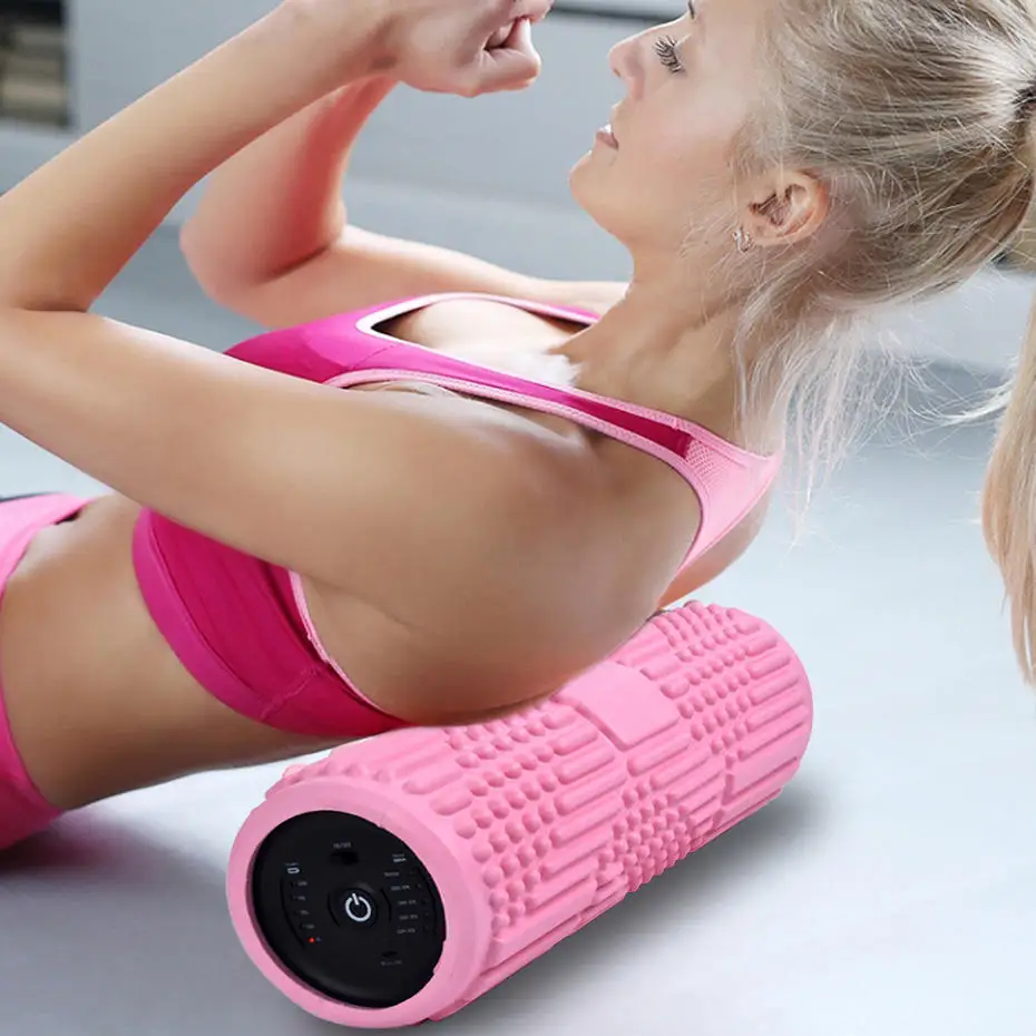 OEM/ODM Wireless Rechargeable Electric Vibrating Yoga Massage ball vibrating massage foam roller