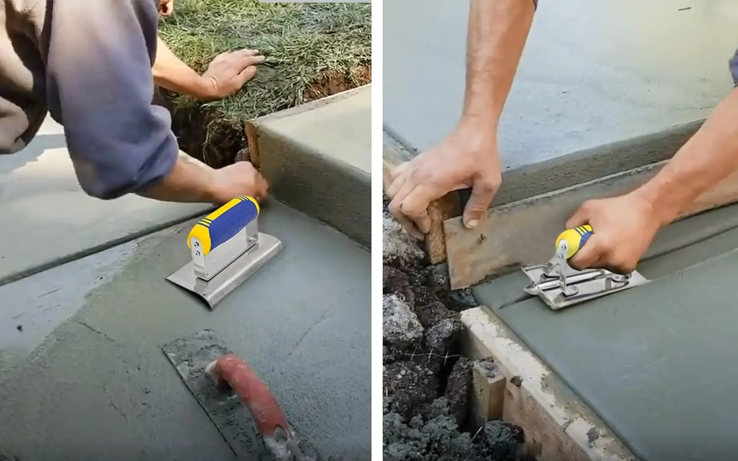 2 قطعة مجموعة أدوات الخرسانة الفولاذ المقاوم للصدأ المقلم اليد الخرساني وحده الجص الجص الاسمنت التشطيب مجموعة أدوات