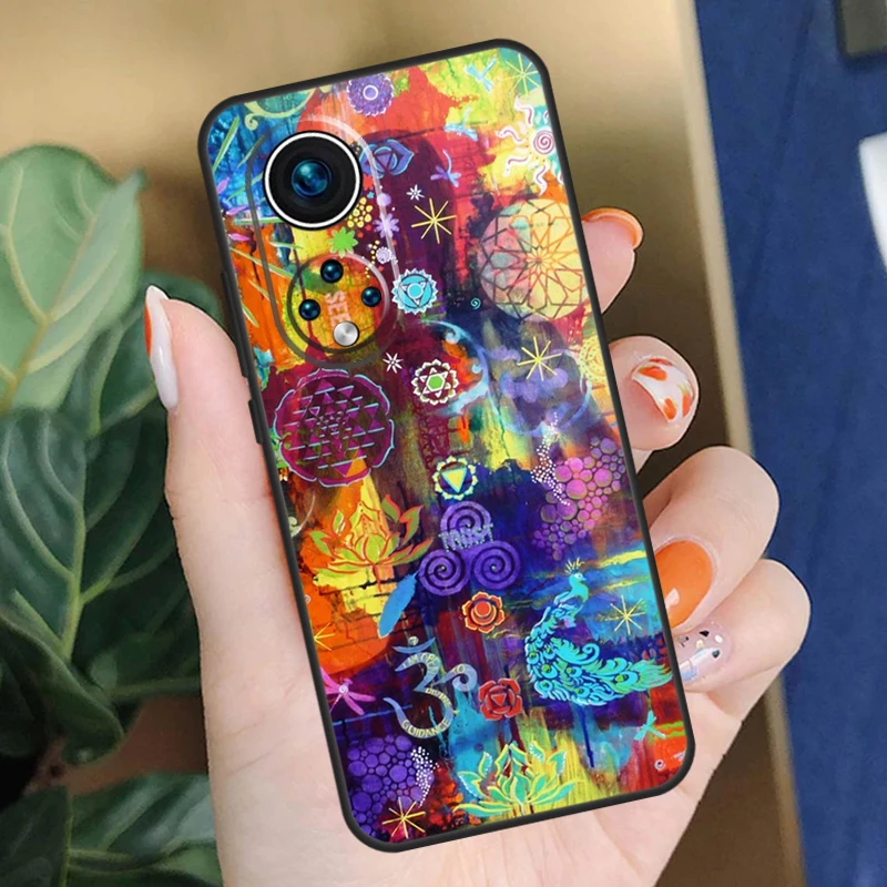 만다라 차크라 요가 케이스 명예 매직 7 프로 5 6 라이트 명예 X9a X8a X8 X9 X8b X9c X9b 50 70 90 200 프로 커버