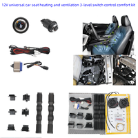 Universal 12V Car Seat Ventilation And Heating System with 2 Blowers Silent Fan Winter Summer Comfortable Cushion Built-In