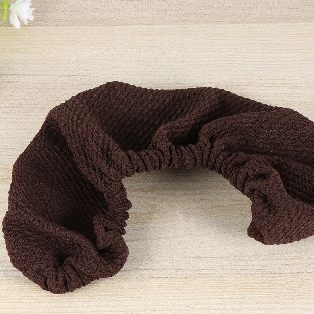

4pcs Chair Armrest Cover Thickened Stretchable Arm Rest Sleeves Dark Coffee Elastic Band Cover For Office Home Use