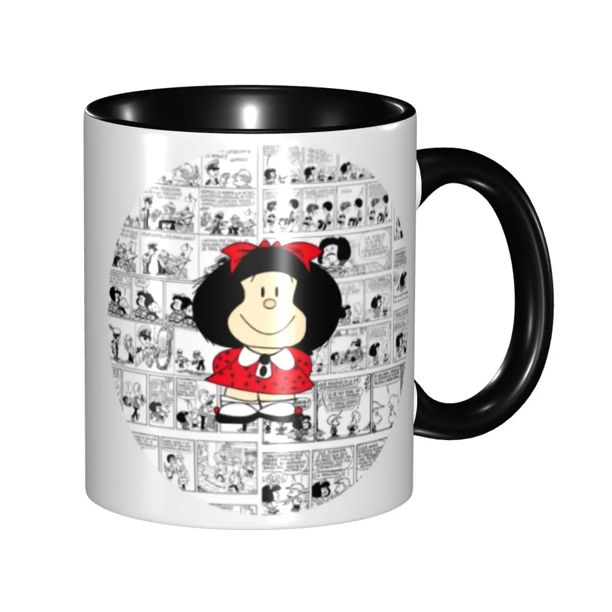 Custom Mafalda Cartoon Quino Comics Coffee Mugs DIY Ceramic Tea Milk Cup