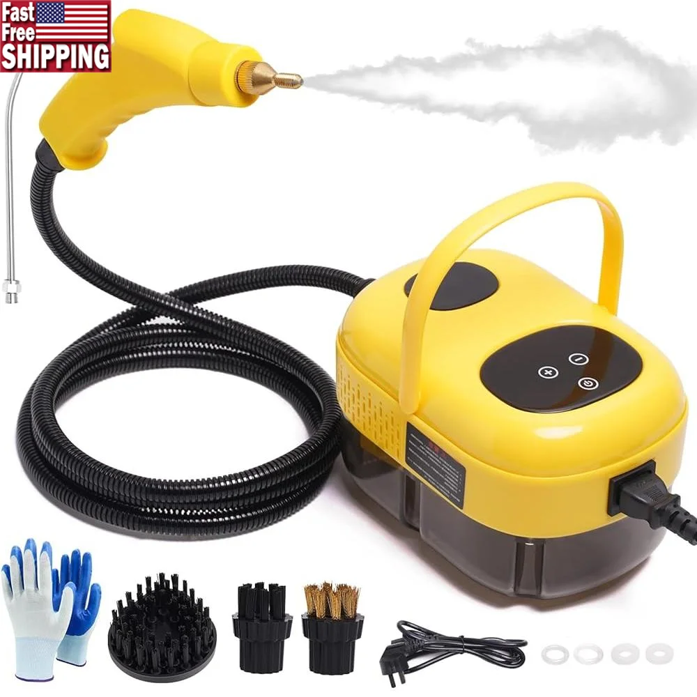 2500Wポータブルスチームクリーナー、ハンドヘルド高温機、車のディテーリング、キッチン、バスルームの掃除用、ブラシアクセサリー付き