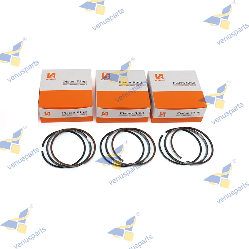 3TNV84 Piston Ring For Yanmar 3TNE84 3D84 3-Cylinders STD 84*2+2+4 YM129002-22500 Diesel Engine