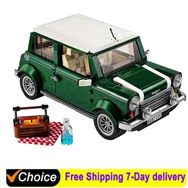 In STOCK Mini Cooper Compatible 10242 Construction 1077PCS  Car Model Building Kit for Adults Brick Gifts Kids