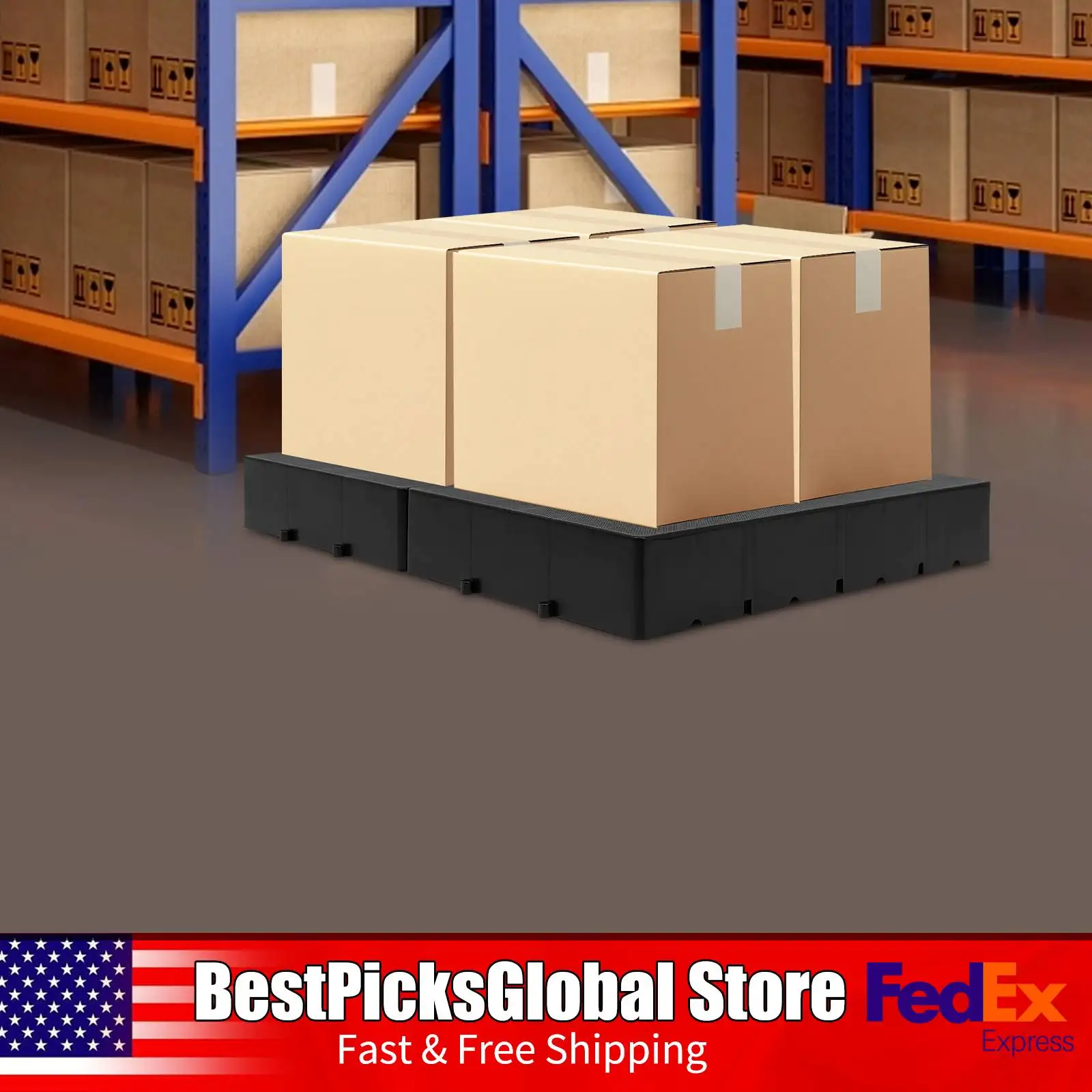 

2 шт. пластиковые поддоны, влагостойкие поддоны из HDPE, блокирующие поддоны для склада, сад 60 х 40 х 10 см