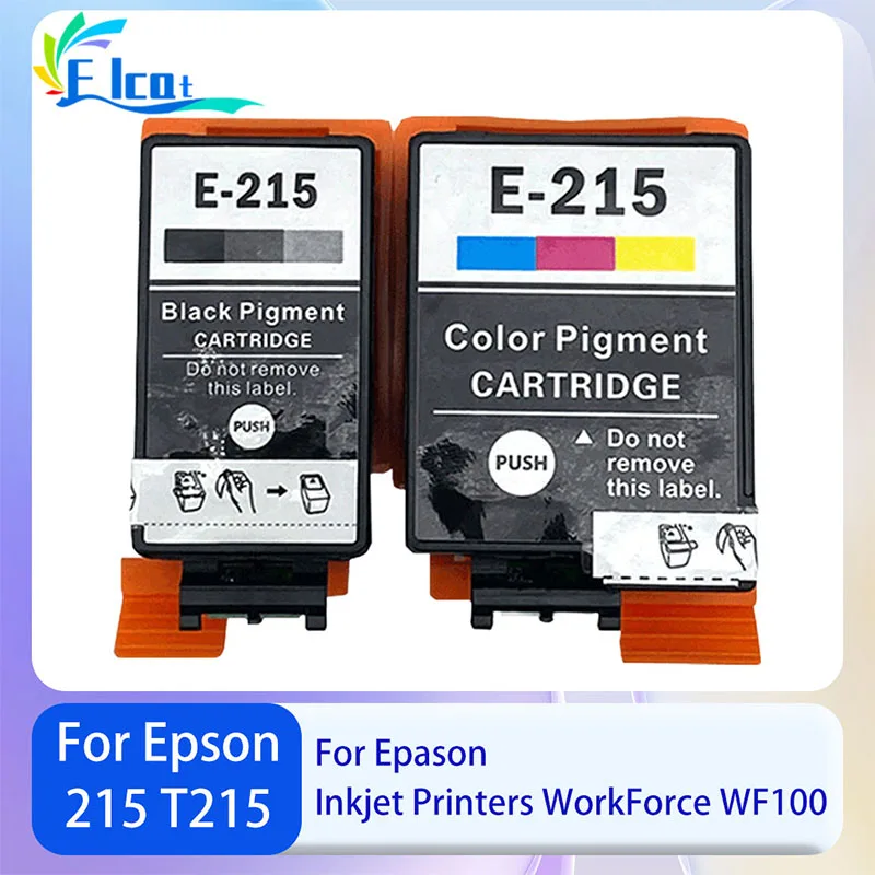 

Для Epson 215 E-215 T215 T 215 E 215 черный цветной чернильный картридж, совместимый картридж для принтера Epson Workforce WF-100 WF100