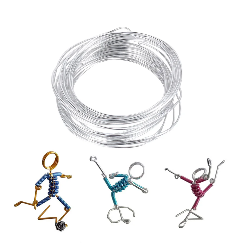 

6 Rolls 5M 1Mm 1.5Mm 2Mm 3Mm Silver Aluminum Wire For Diy Craft Making Bonsai Modeling Jewelry Accessory Flexible Iron