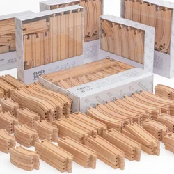 Ensemble de voie ferrée en bois pour blocs de construction, accessoires de bricolage, pistes adaptées pour Biro, jouets pour enfants, 6 000 GT